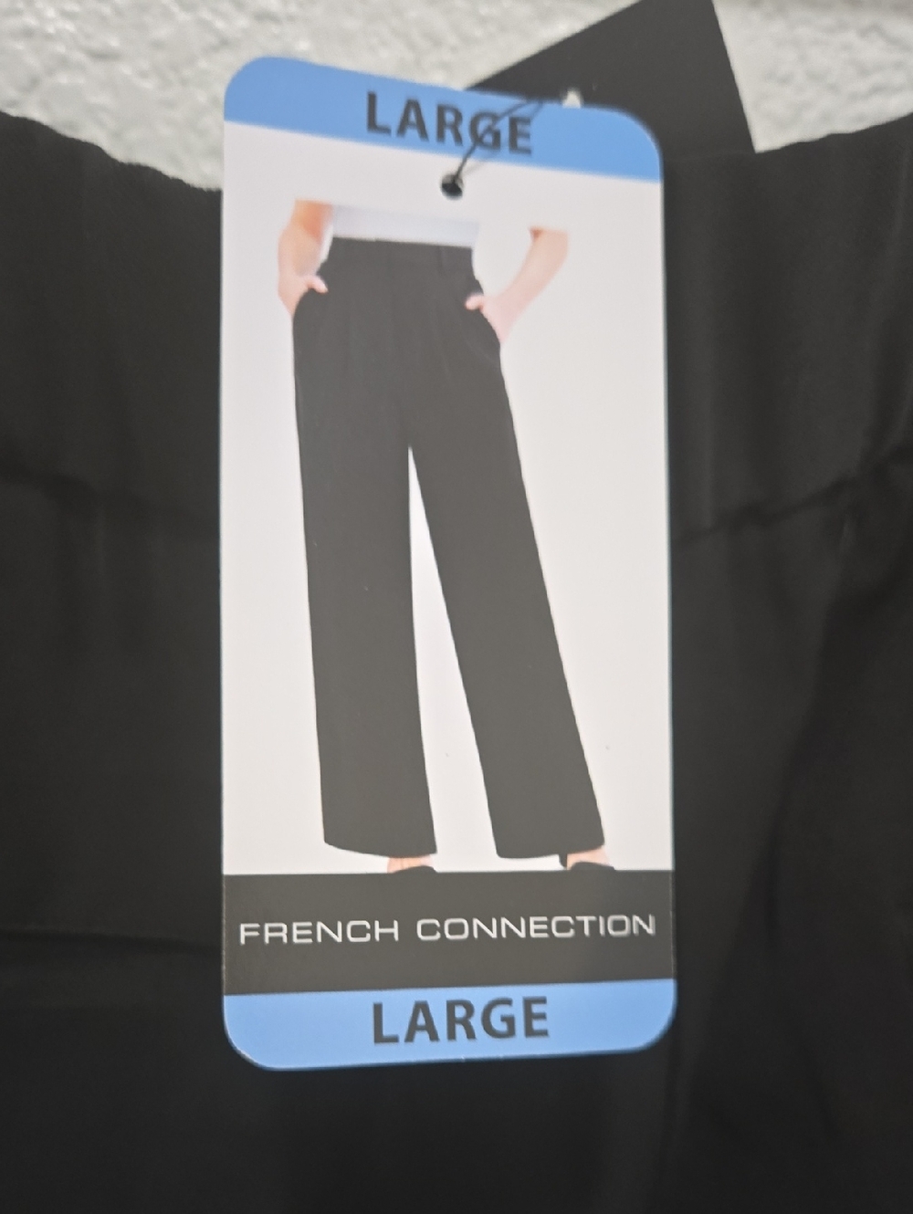 French Connection Black Wide-Leg Trousers